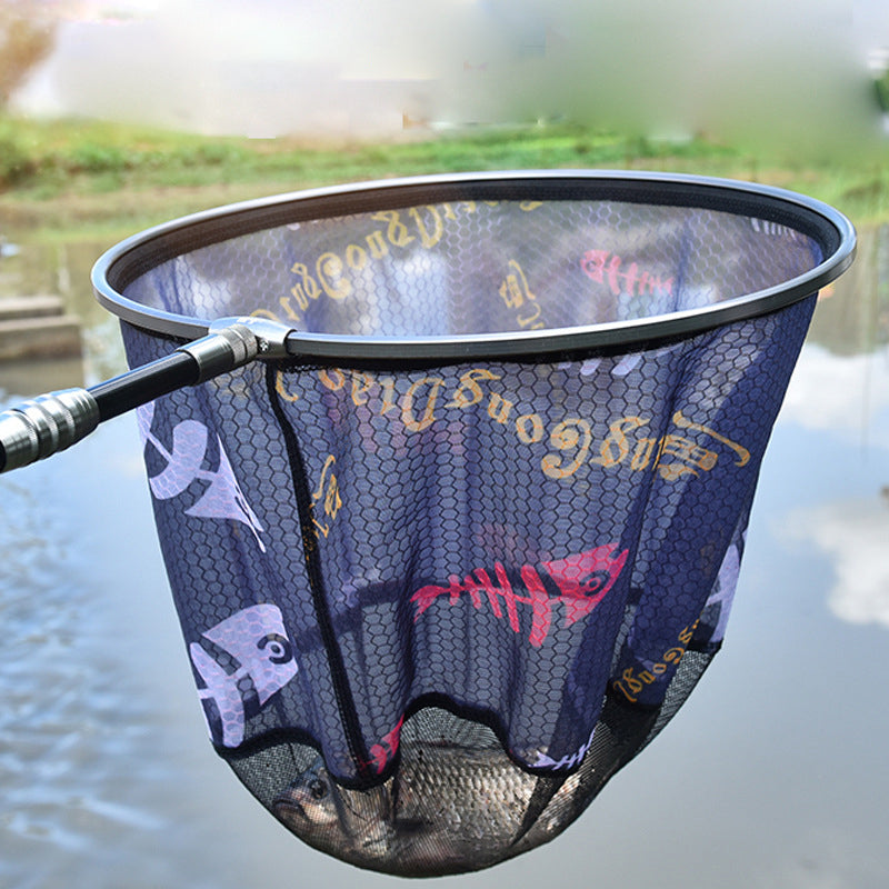 2022 yoursJoys new aluminum alloy fast folding fly fishing hand copying net gearFishing Net fishing hand for Selling