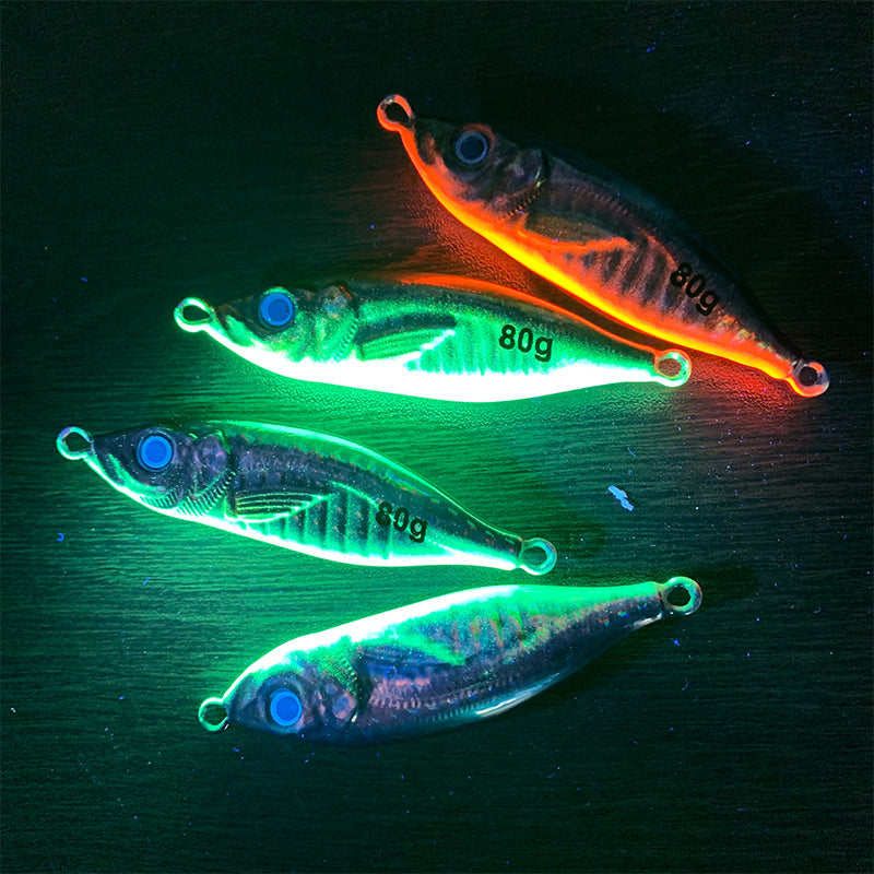 New 60g 80g metal jig 3d Hard Simulation Printing Fishing Jig Pesca Salt Water Sea Fishing Lure Slowing Jigging Lure