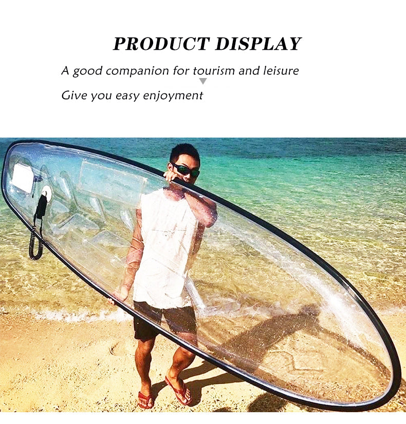 Factory Sale Completely Transparent Sup Stand Up Paddle Board Transparent Hard Paddle Board Surfboard 2023 Wholesale