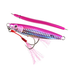 14g 28g 40g 60g 80g Small Sea Boat Fishing Lures Long Cast Luminous Jig Lead Lure Slow Jigging Bait With 1/0# Hook